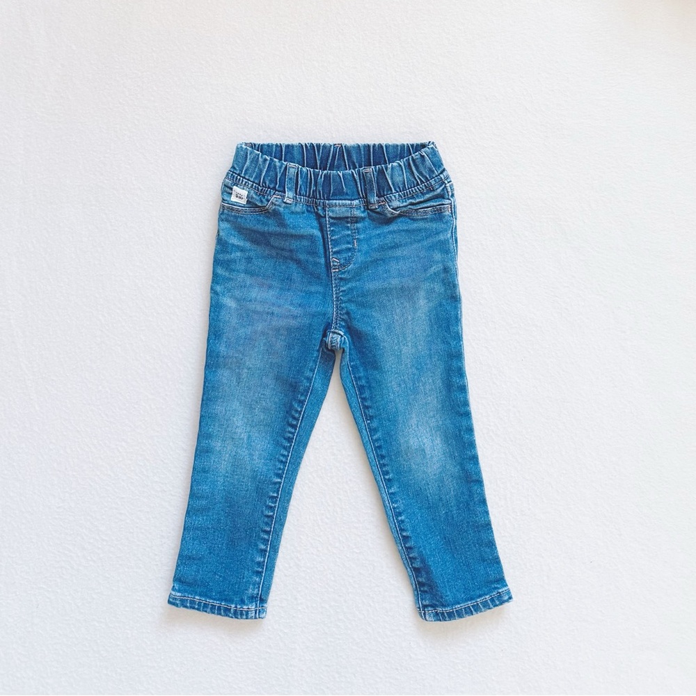 Baby Gap Toddler Boy Girl Unisex Blue Denim Kids Jeans Elastic Waist Cotton 2T